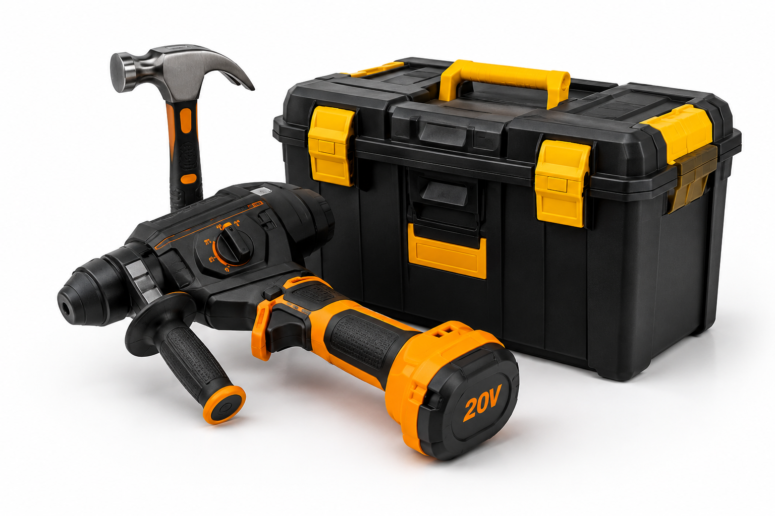 Perforateur 20V + caisse à outils